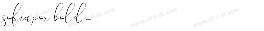 sofiapor bold字体转换